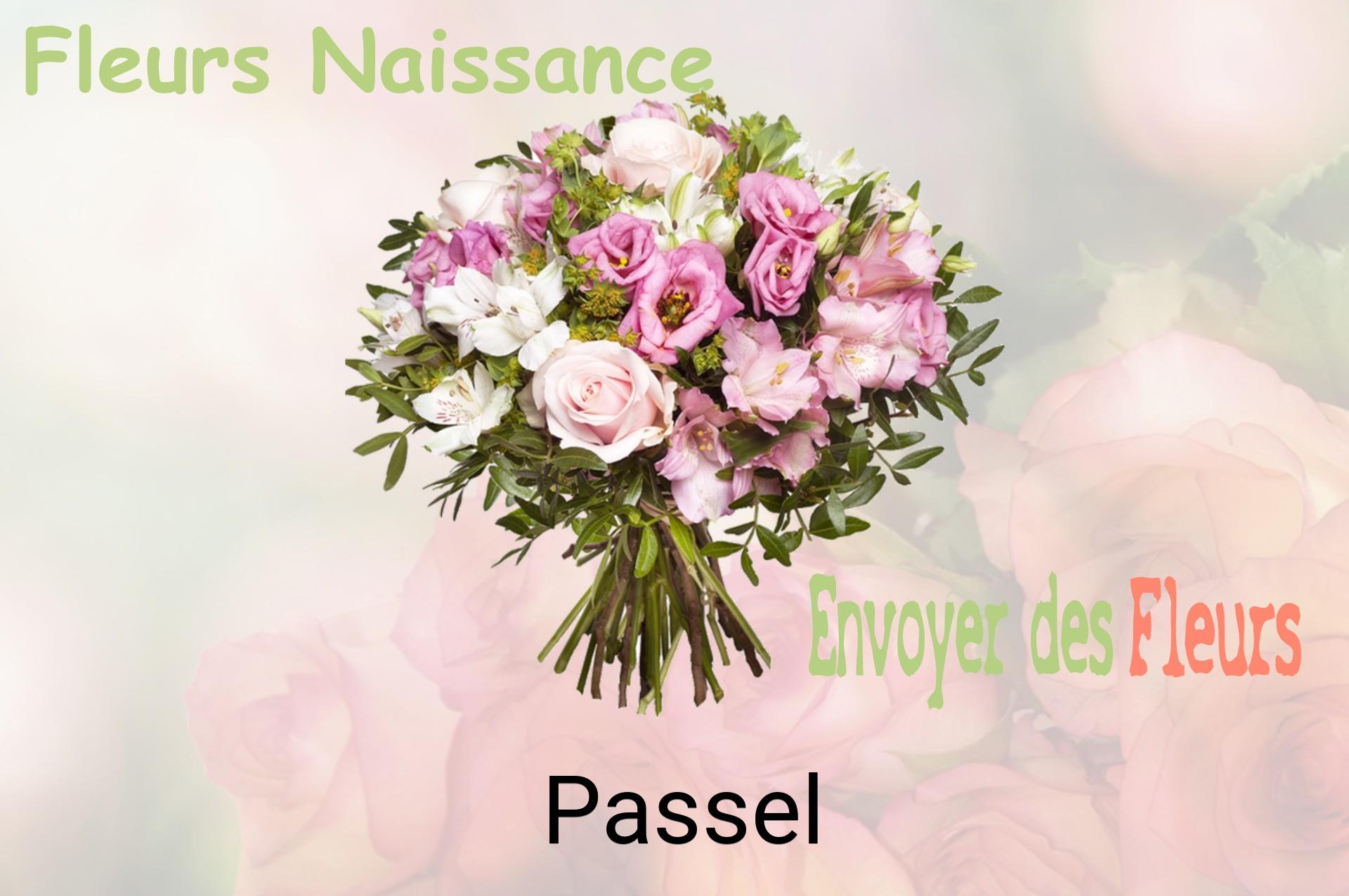 Bouquet de fleurs de naissance livré à Passel